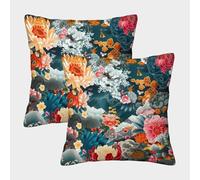 FELASBUID FloralPattern-JapaneseStyleArt Federe Cuscini Per Divano Decorativa Available All Seasons Fodere Cuscino Set 2 Pezzi Moderno Del Divano Arredamento 50x50cm