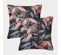 FELASBUID Leaf Pattern-Botanical Floral Design Federe Cuscini Per Divano Decorative Available All Seasons Fodere Per Cuscini Confezione Da 2 Moderni Letto Casa Camera 50x50cm
