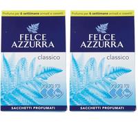 Felce Azzurra - 3 Sacchetti Profumati Classico, Profumatore per Ambienti Piccoli, Armadio, Cassetti, Valigia, Borsone Palestra, Profumatore Ambiente per 6 Settimane di Profumo, Profumatori Appendibili