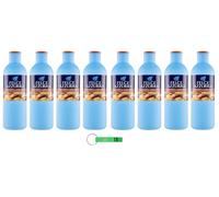 Felce Azzurra Bagnodoccia Ambra e Argan, 8 panni per il corpo, gel doccia ambra e argan, profumo inconfondibile, idrata la pelle 650 ml + portachiavi Beni Culinari