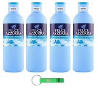 Felce Azzurra Bagnodoccia Muschio Bianco, 4 panni per il corpo, gel doccia, muschio bianco, profumo inconfondibile, idrata la pelle 650 ml + portachiavi Beni Culinari