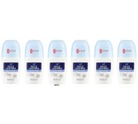 Felce Azzurra Classico Deo Roll On, IdraTalc Formula 48h Efficacia Senza Alcool 50ml Confezione da 6 + Italy Shop Portachiavi Gratis