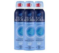 Felce Azzurra Deodorante Classico Idratalc Unisex Spray 48H 150 Ml (3 Unità)