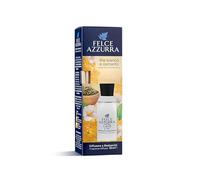 Felce Azzurra - Diffusore Profumo Ambiente a Bastoncini The Bianco e Osmanto, Profumatore per Ambienti con Bastoncini per Diffusori in Legno, Profumatore Ambiente per Arredo Casa, Profumatori 120 ml