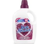 MON AMOUR - Ammorbidente Lavatrice Ninfea Viola, Formula più Concentrata per più Profumo e più Lavaggi per Biancheria e Bucato Morbido e Fresco, Dermatologicamente Testato, 1 Flacone 3L (60 Lavaggi)