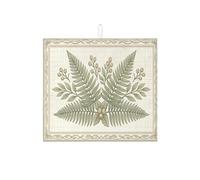 Felce scolapiatti per bancone della cucina, verde oliva, vintage, assorbente, scolapiatti in microfibra, 40,6 x 45,7 cm