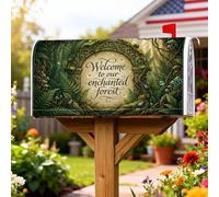 Felci Coperture magnetiche per cassetta postale, copertura per cassetta delle lettere verde primaverile ispirata alla natura, per decorazione portico anteriore, 45,7 x 53,7 cm