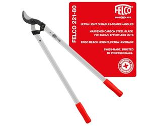 FELCO 201-80 Cesoie a due mani con una lunghezza totale di 80 cm, testa di taglio tirante