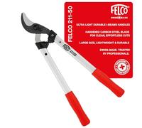FELCO 211-50 Tagliasiepi Bypass, Capacità di Taglio 35mm, Controlama Uncinata, Testa di Taglio Curva, Manici in Alluminio Leggeri 500mm, Made in Switzerland