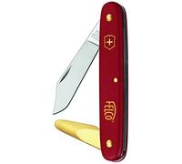 FELCO 3.91 10 Coltello per innesto e taglio (lama di 51 mm, con scortecciatore in ottone, coltello per innesti di alberi da frutto, rose + viti, manico in nylon rosso)