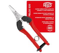 FELCO 320 Forbici da raccolta/lettura (per fiori, frutta + steli di verdura, forbici compatte con manici in acciaio, lama curva, per destrorsi + mancini, lunghezza 154 mm)