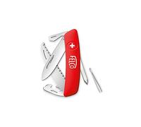 FELCO 506 Coltellino svizzero, coltello pieghevole, coltello a molla (10 funzioni; incl. cacciavite e sega; lama robusta in acciaio inox; manico "Soft Touch" resistente ai graffi) 506, rosso