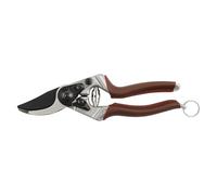 FELCO Elite - 8 forbici da giardino ergonomiche per destrorsi con grandi mani, manici in pelle, lama F-Tech, taglio 25 mm, lunghezza 210 mm, prodotto Swiss Made