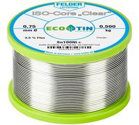 Felder Loettechnik ISO-Core Clear Sn100Ni+ - Bobina Sn99, 25Cu0,7Ni0,05, 0,500 kg, 0,75 mm
