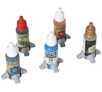 Feldherr 5 Supporti per flaconi di Vernice compatibili con Vallejo, Army Painter e Altri - Supporto per flaconi contagocce - Sicuro, Senza ribaltamento, Colore:Grey