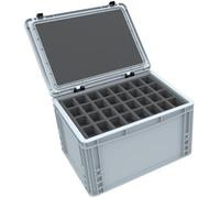 Feldherr Eurobox - Set per miniature da tavolo, impilabile, con cinque inserti in schiuma per 160 personaggi, protezione sicura e durevole