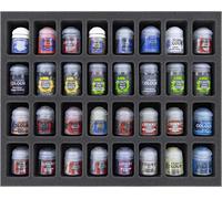 Feldherr FS045A006 Vassoio in Schiuma Compatibile con 32 barattoli di Vernice Citadel (12 ml / 18 ml / 24 ml)