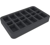 Feldherr HS035A054 Vassoio di Schiuma 18 Scomparti Compatibile con Flames of War - Basi Piccole e Medie