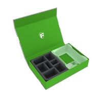 Feldherr Magnetic Box Verde per Warhammer Age of Sigmar - 1 portacarte per Carte warscroll Grandi + Inserto Schiuma per Miniature, Dadi e Accessori, Colore:Mint 100% Recycling