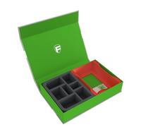 Feldherr Magnetic Box Verde per Warhammer Age of Sigmar - 1 portacarte per Carte warscroll Grandi + Inserto Schiuma per Miniature, Dadi e Accessori, Colore:Cherry Red