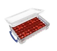 Feldherr Set di portavetrine per Vernici Compatibile con scatole 4l Really Useful Boxes - 56 barattoli di Vernice Citadel (18 ml / 24 ml), Colore:Cherry Red, Really Useful Boxes:Box 4 l Included