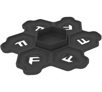 Feldherr Shell scaffale Rotante con 6 vaschette Porta gettoni e Un Porta gettoni Extra - organizzazione e Facile Accesso per Gli Accessori dei Giochi da Tavolo, Colore:Black