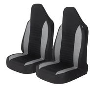 FELEA Coprisedili Anteriori Auto Universale, per Isuzu D-Max 2012-2019, Tessuto Elasticizzato, Grigio Chiaro