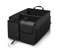 FELEA Organizer Bagagliaio Auto per VW Tiguan 2009-2024, Portaoggetti Bagagliaio con Scomparto Multiplo, Scatola portaoggetti Baule Pieghevole,A-Black