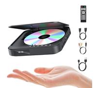 FELEMAN Lettore DVD per TV, Mini Lettore DVD HDMI HD 1080P con tutte le regioni, anti-shock, correzione degli errori, integrato PAL/NTSC e Telecomando