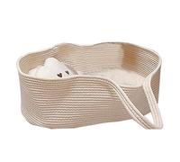 Felenny Letto per neonati portatile a mano Moses lettino per neonati in corda di cotone lettino per neonati per gite da viaggio 70,1 x 39,9 x 25,9 cm