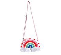 Felenny Ragazza Macrame Del Sacchetto Arcobaleno Arcobaleno Decorazione Della Parete Macrame di Attaccatura di Parete Macrame Decorativo Sacchetto per La Festa di Vacanza Viaggio Outing