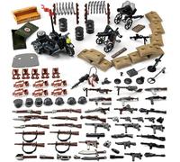 Feleph Set di armi militari giocattoli dell'esercito pacchetto per i soldati WW2 personaggi della guerra mondiale, mini attrezzature e parti pacchetto di accessori compatibile con grandi marche