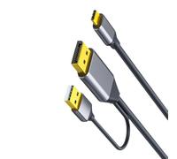 Felicafie DP a USB C, supporto video e touch 4K @ 60Hz, adattatore ad alta definizione per cuffie VR e laptop, collegare al monitor