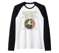 FELICE 4 ° celebrazione del giorno dell'indipendenza orgogliosa del nostro paese Maglia con Maniche Raglan