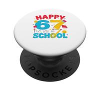 Felice 67 Giorni di Scuola Sei Sette Bambini Ragazzi Ragazze 6 7 Carino PopSockets PopGrip Adesivo
