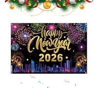 Felice Anno Nuovo 2026,Sfondi Festivi Per Poster,Cartello Sfondo Per Capodanno 2026 - Per Interni Esterni Casa Giardino Portico Scuolo Ufficio Sfondo Cabina Fotografica
