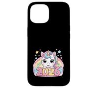 Felice Anno Nuovo 2026 Unicorn Lovers Magical Vibes Custodia per iPhone 15
