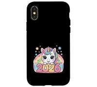 Felice Anno Nuovo 2026 Unicorn Lovers Magical Vibes Custodia per iPhone X/XS