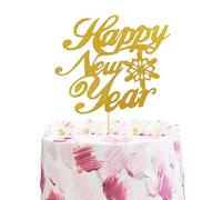 Felice Anno Nuovo Cake Toppers Snowflake Oro Glitter 2024 Capodanno Ciao 2024 Saluti a 2024 Felice Anno Nuovo Decorazioni per Capodanno Inverno Festa Festa Natale Decorazioni
