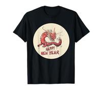 Felice Anno Nuovo Drago per Un Nuovo Inizio con Cool Dragons Maglietta