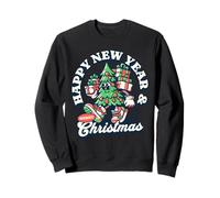 Felice Anno Nuovo e Buon Natale Albero Costume Felpa