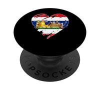 Felice Anno Nuovo I Love Thailandia Bandiera Cuore Grafica Orgoglioso Thai PopSockets PopGrip Adesivo