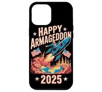 Felice Armageddon 2025 4 luglio USA Anti-Guerra Trump Awareness Custodia per iPhone 12 Pro Max