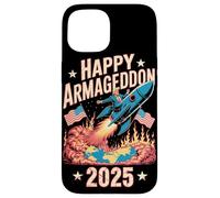 Felice Armageddon 2025 4 luglio USA Anti-Guerra Trump Awareness Custodia per iPhone 15