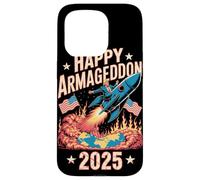 Felice Armageddon 2025 4 luglio USA Anti-Guerra Trump Awareness Custodia per iPhone 15 Pro