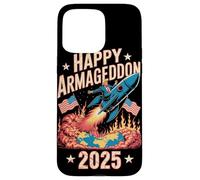 Felice Armageddon 2025 4 luglio USA Anti-Guerra Trump Awareness Custodia per iPhone 15 Pro Max