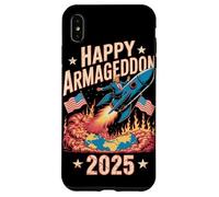 Felice Armageddon 2025 4 luglio USA Anti-Guerra Trump Awareness Custodia per iPhone XS Max