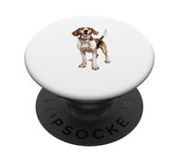 felice, beagle, cane, amante, illustrazione PopSockets PopGrip Adesivo