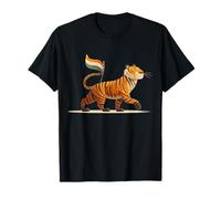 Felice, Bengala, Tigre, in, Indiano, Stile Maglietta