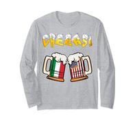 Felice Birra Amanti Giorno Italiano Americano Papa Mamma Bisogno Un Birra Maglia a Manica